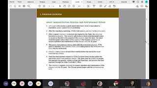 Application and Grant Administration Processes