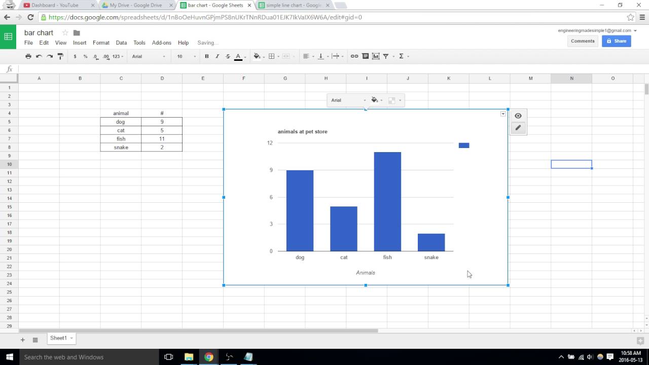 Google Sheets Dynamic Chart Title