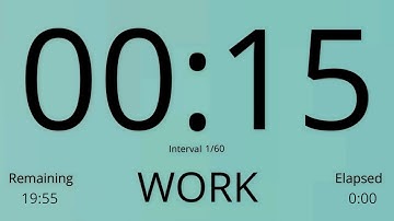 Tabata Timer 15/5 - HIIT Timer 15/5 - Interval Timer 15/5 ( without music )