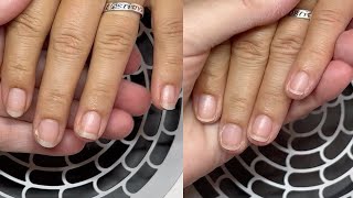 How Pro Nail Technician shapes uneven nails. [Watch Me Work & Relax😴]