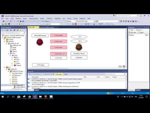 Twincat 3: Control XAxis  from HMI