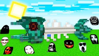 SURVIVAL ROBOTIC FISH BASE JEFF THE KILLER and SCARY NEXTBOTS in Minecraft - Gameplay - Coffin Meme