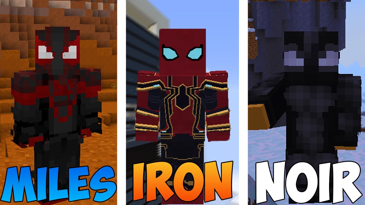 Top 5 Spider Man Mods for Minecraft - Spider Man No Way Home Mod - YouTube