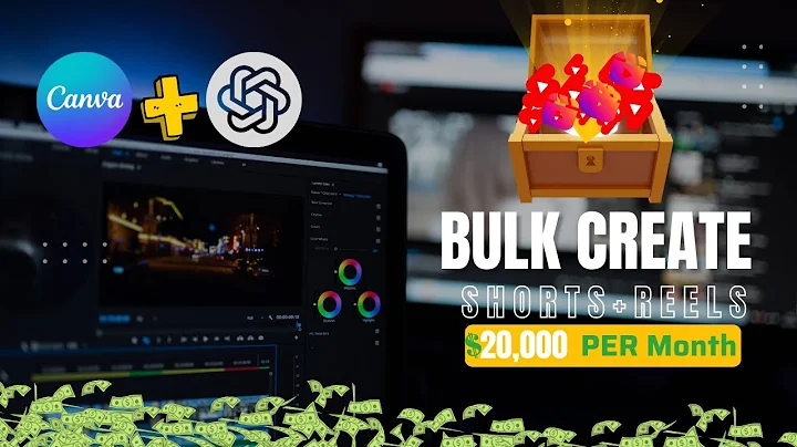 Bulk create 500 MONETIZABLE YouTube Shorts in 20 MINUTES Using AI (Canva + ChatGPT)