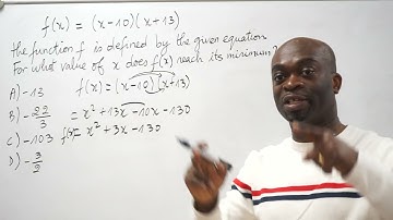 SAT (Scholastic Assessment Test) Quadratic Equations - Minimum Of Parabola Functions