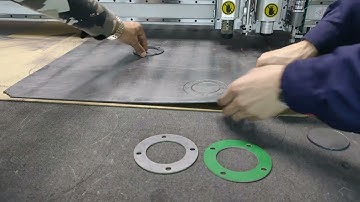 Finest CNC digital oscillating knife cutter for graphite gasket cutting test