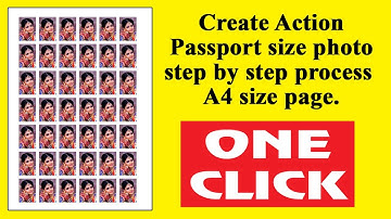 Create Action Passport size photo step by step process A4 size page | In photoshop | In Bengali |