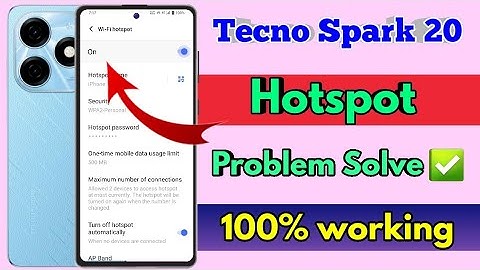 tecno spark 20 hotspot not working, tecno spark 20 hotspot settings