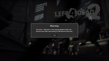 ERROR DE LEFT 4 DEAD 2 -STEAM- (You have "-insecure" in the launch......)