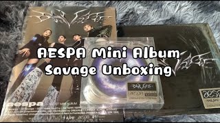 Aespa 1st Mini Album Savage 3 vers Unboxing