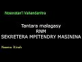 Tantara malagasy - Sekretera mpitendry masinina - Radio Madagasikara