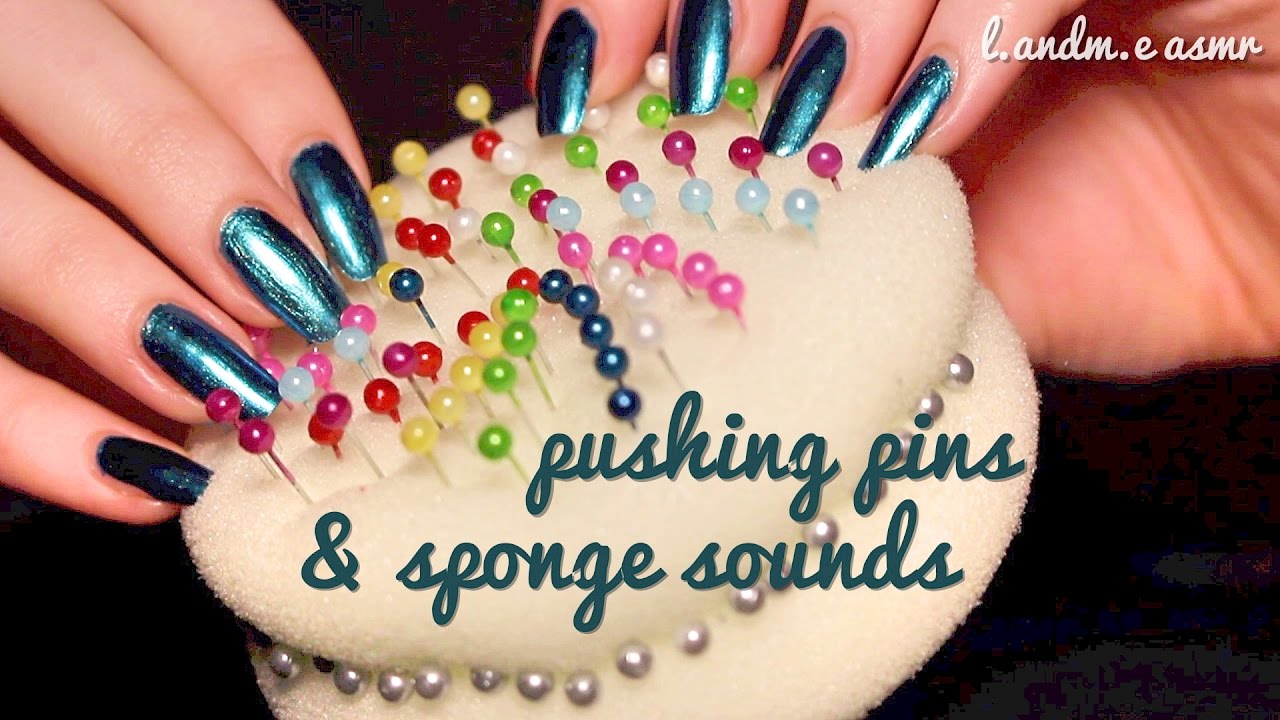 ASMR 💆 || Sponge Sounds (brushing, scratching & pushing pins!) || 40MINS || no talking 🤐 ||