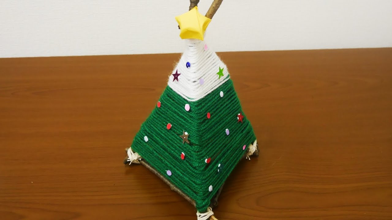 ぐるぐるツリー 木の枝を使った温かクリスマスツリー 手作りおもちゃ 製作あそび Hoiclue Youtube