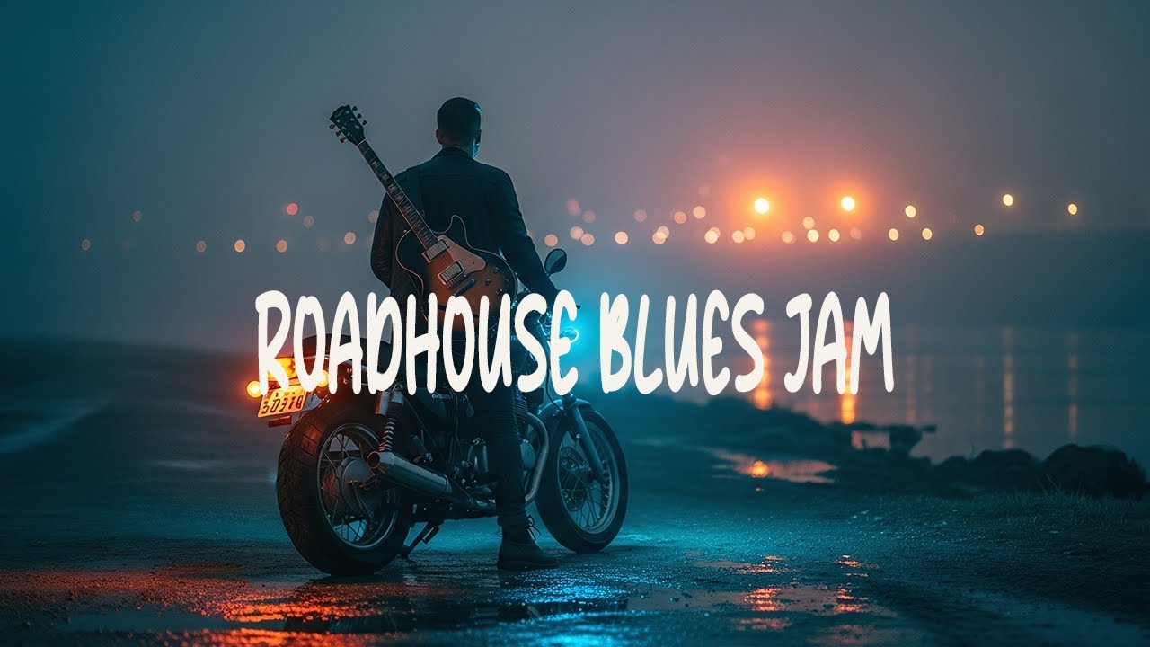 Slow Blues Rock Jam 💨 | Emotional Guitar Solo Under Neon Lights