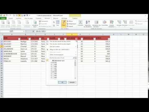 Effacer un filtre (Excel 2010)