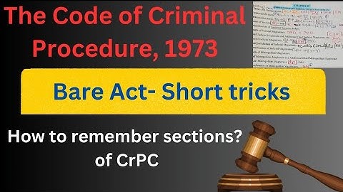 CrPC one liners Tricks to remember sections #judiciary #judiciaryexams #law #crpc #tricks #study