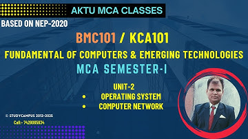 BMC 101 / KCA 101 fundamental of computers & emerging technologies | Unit-2