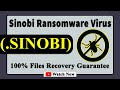 || SOLVED ✅🔘|| Sinobi (.SINOBI) ransomware virus - removal and decryption