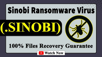 || SOLVED ✅🔘|| Sinobi (.SINOBI) ransomware virus - removal and decryption