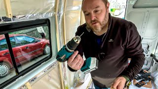 Camper van conversion | First attempt at Cladding walls