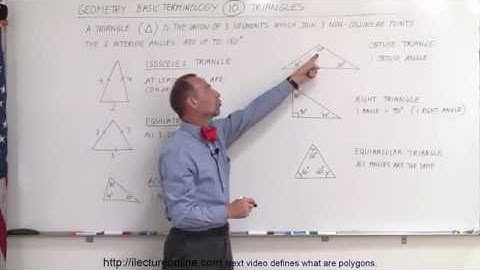 10.Geometry   Basic Terminology (10 of 34) Definition of Triangles   Isosceles, Acute, Obtuse,