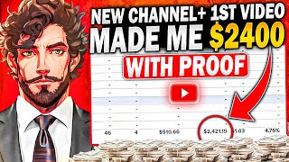 How I made 2400$ from 1st Video on a NEW Faceless Youtube Channel🤑 ( Step by Step)