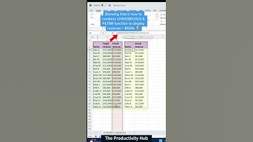 How to create a subset of data to only show what you want! #shorts #viral #excel