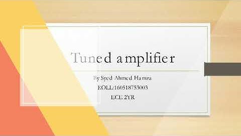 Tuned amplifier
