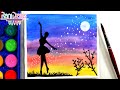 Cómo pintar ATARDECER CON BAILARINA con ACUARELA - How to paint BALLERINA SUNSET with WATERCOLOR