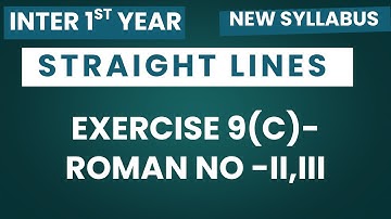 Inter 1st year Maths straight lines exercise 9(c) roman no 2,3