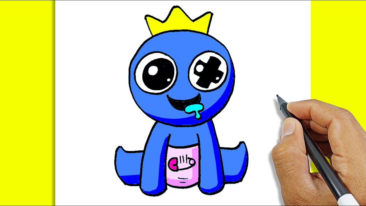 How To Draw Rainbow Friends Blue Cute