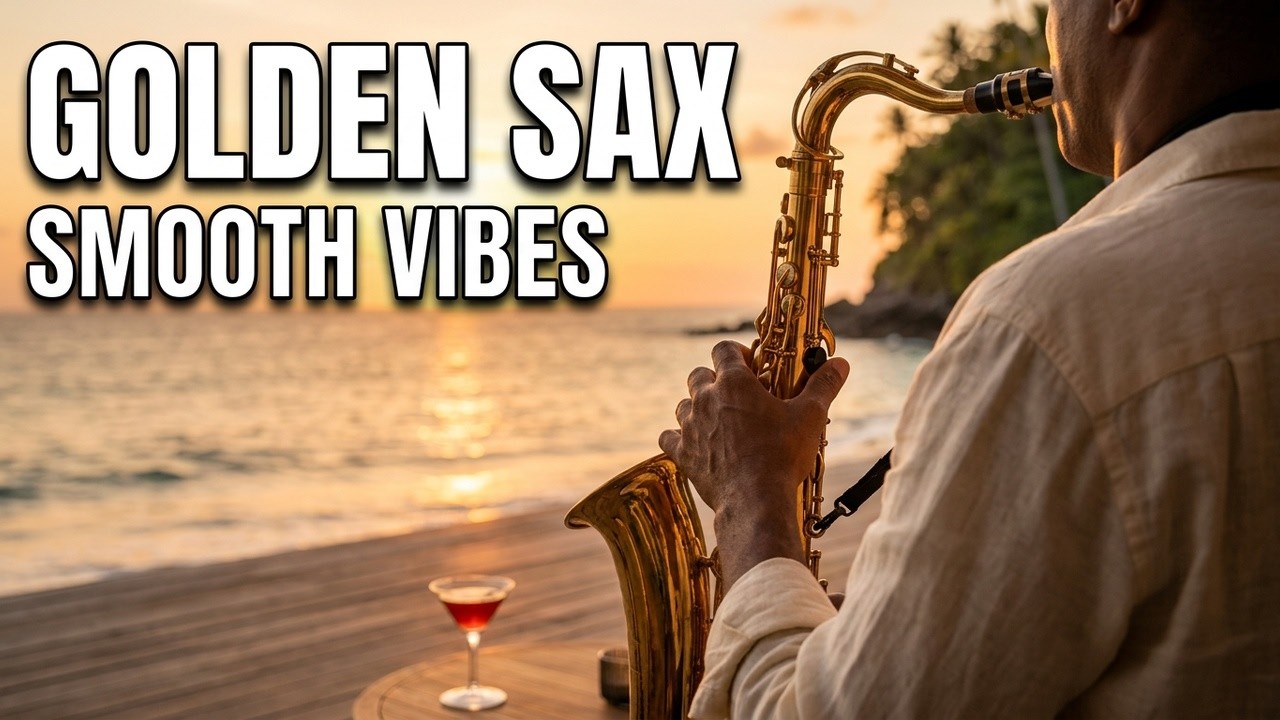 Beach Jazz Sessions | Golden Hour Ambience on a Seaside Club Deck | Smooth Saxophone & Bossa Nova