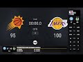 Phoenix Suns @ Los Angeles Lakers  Live Scoreboard