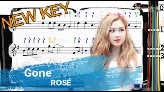 Gone | ROSÉ | Violin SHEET MUSIC [With Fingerings] [Level 3] New Key