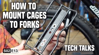 How To Mount Cages to Forks | Tech Talks | S02.E13 by Troy and Andrea's Little Adventures 6,772 views 2 years ago 7 minutes, 57 seconds