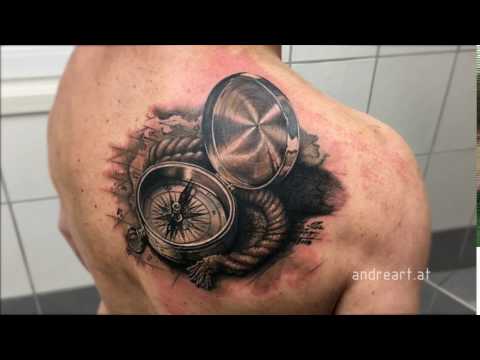 Compass Tattoo Designs For Men