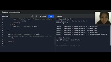 Penjelasan Kode Program: Sequential Search & Binary Search —  Azria Putri — 240211060002
