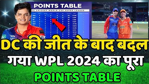 💥WPL 2024 Today Points Table | Dc vs Ggt After Match Points Table | Wpl 2024 Highlights
