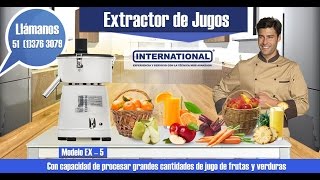 Extractor de Jugos EX-5 International - Encuéntralo en Brimali Industrial -  YouTube