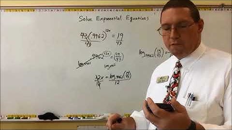Solve Exponential Equations - Mr. Ryan