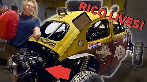 The Baja Bug gets Fired Up! Fresh Engine for Rico!