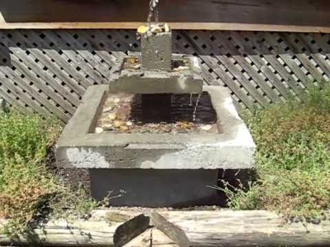 Homemade Cement Fountain - How To - YouTube