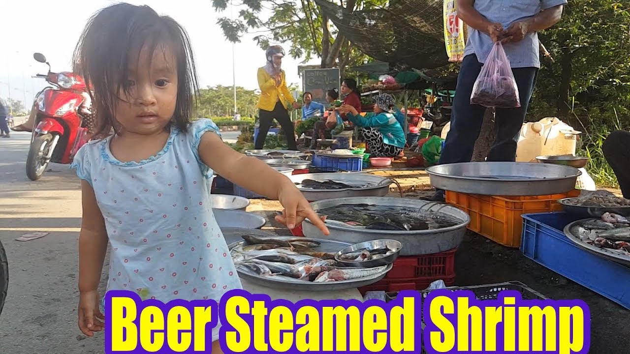 Asian Food Market - Vietnamese Street Food Market - Beer Steamed Shrimp | Street Food And Travel