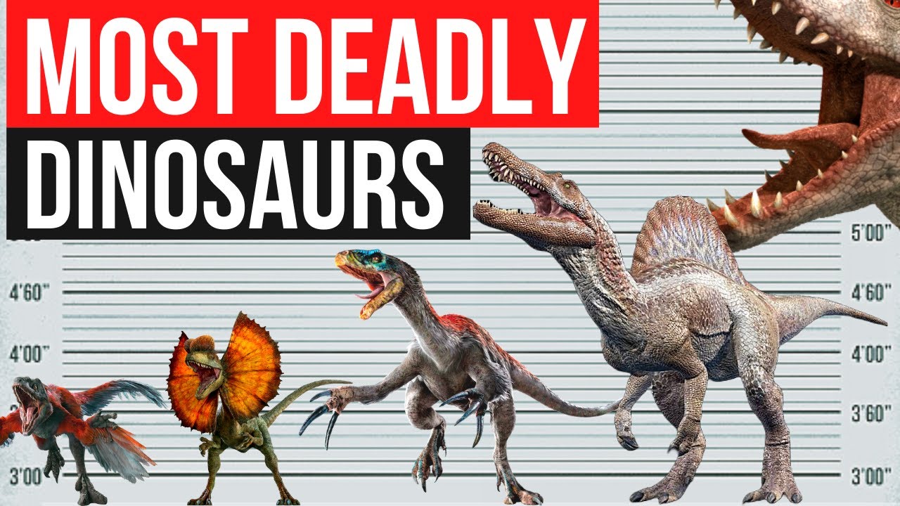20 Most Deadly Dinosaurs In The Jurassic Franchise | Size Comparison ...