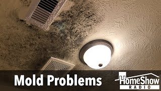 What can be done to prevent mold from growing on a cold ceiling?