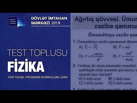 Fizika - Ağırlıq qüvvəsi , Ümumidünya cazibə qanunu Test Toplusu & Dərs İzahı Tam 🎥