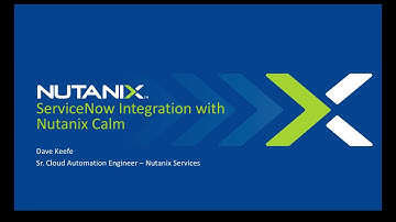 ServiceNow Integration with Nutanix Calm