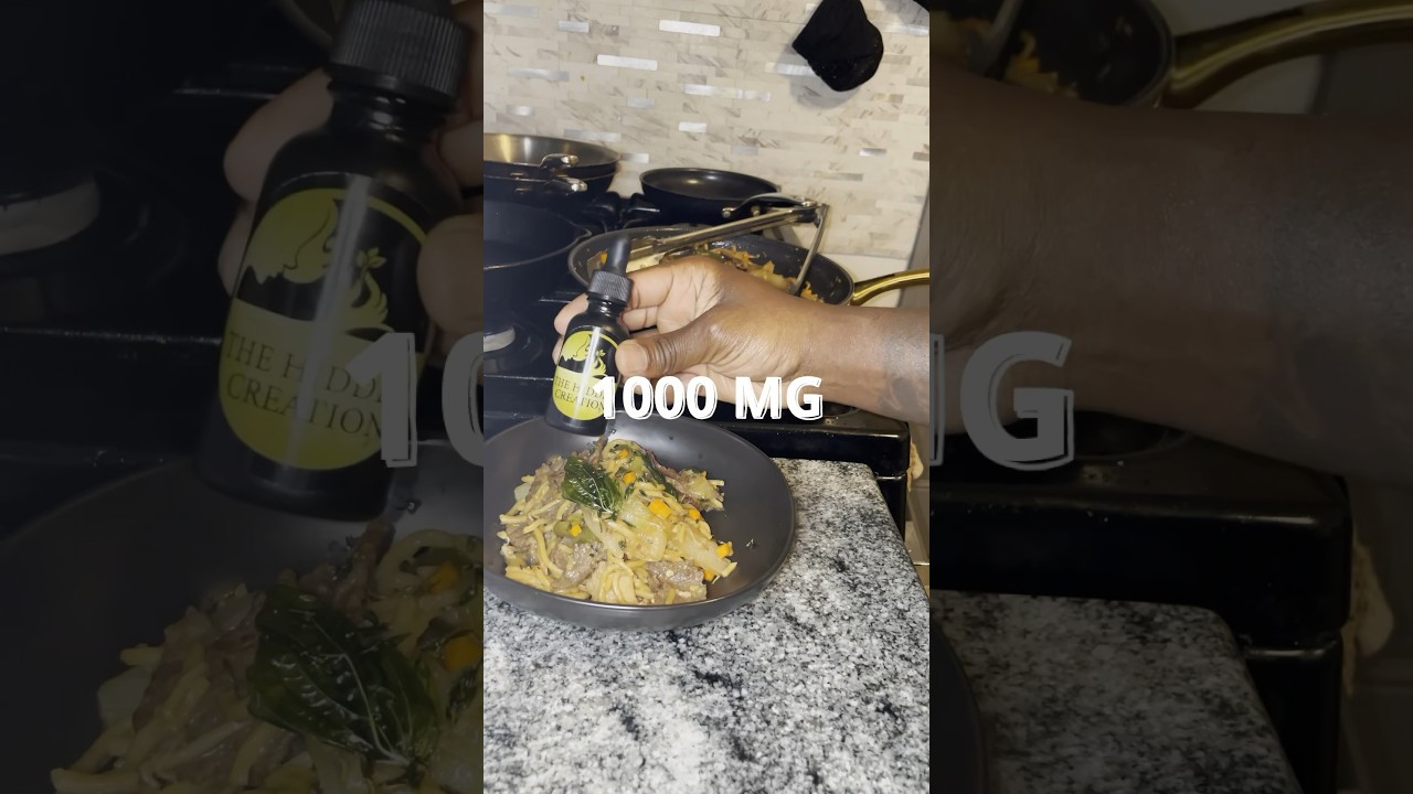 Cannabis Infused broccoli and lo mein dish  