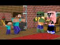 Monster school  baby herobrine and his father fend off thieves  minecraft animation