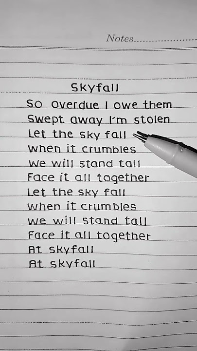 Adele ~ Skyfall (Lyrics)